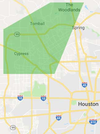 Northwest Houston Areas Serviced