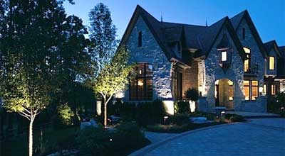 Landscape Lighting On House